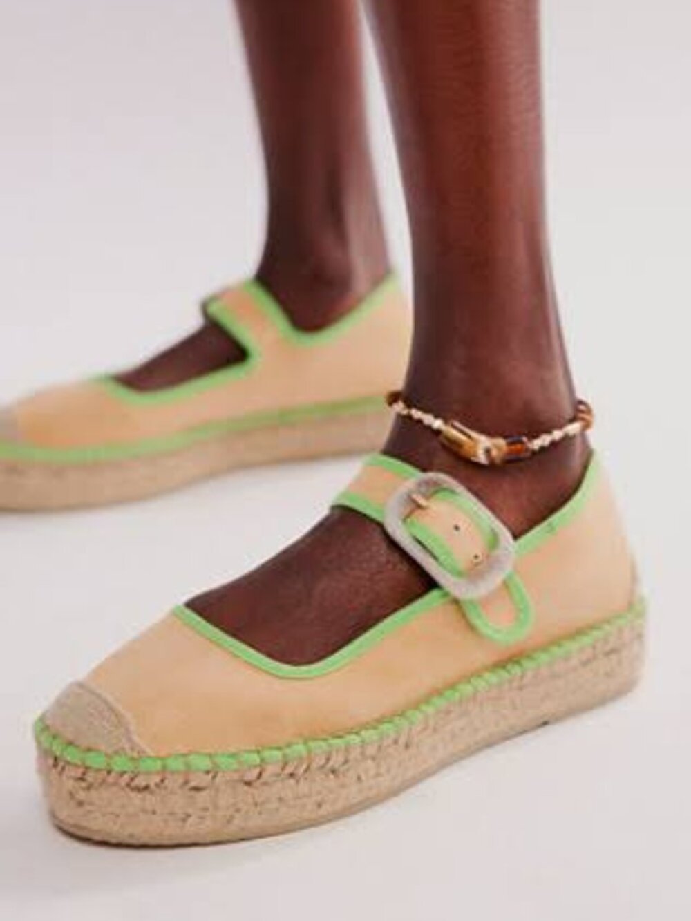 Free People Surfside Mary Jane Espadrilles Canvas  Platform Size 38 NWOB
